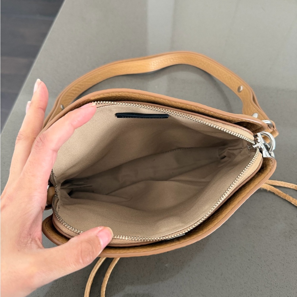 Rebecca Minkoff tan tassel crossbody purse with adjustable strap - Picture 4 of 8